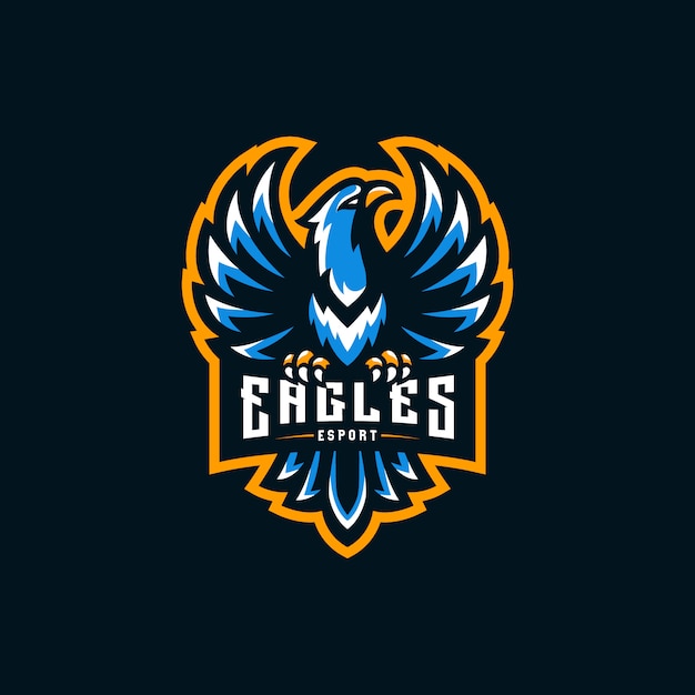 Eagle mascotte logo esport illustratie