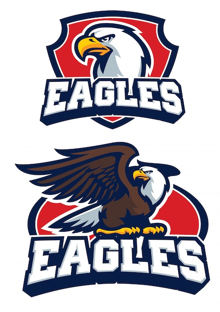 Eagle mascotte-logo in de set