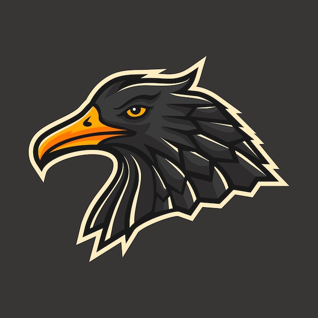 Eagle msscot logo head design illustration