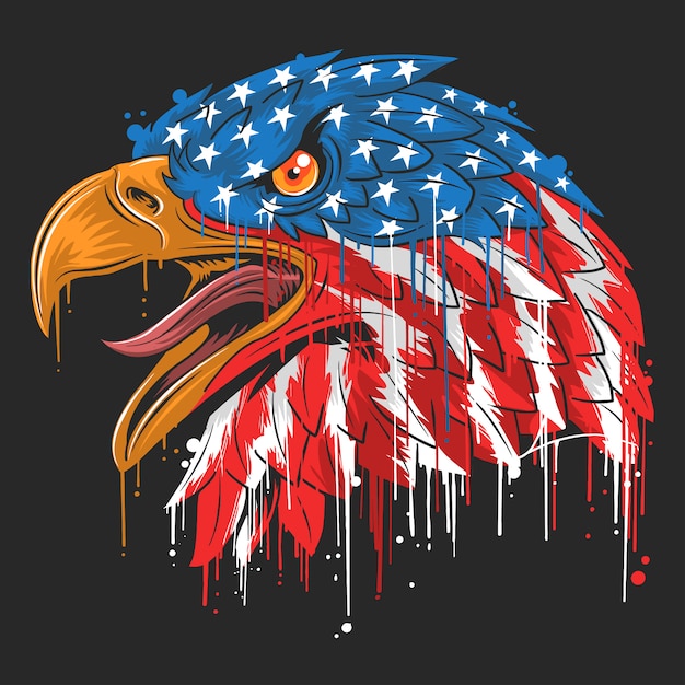 Eagle onafhankelijkheid vs vlag amerika