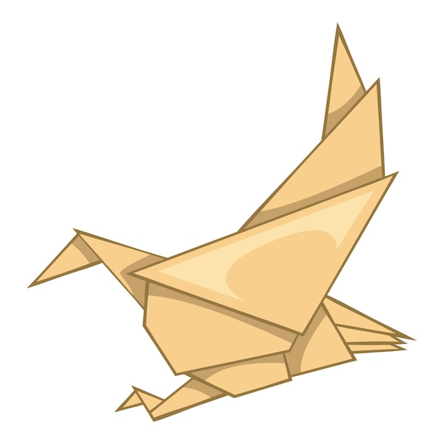 Eagle origami icon Cartoon illustration of eagle origami vector icon for web design