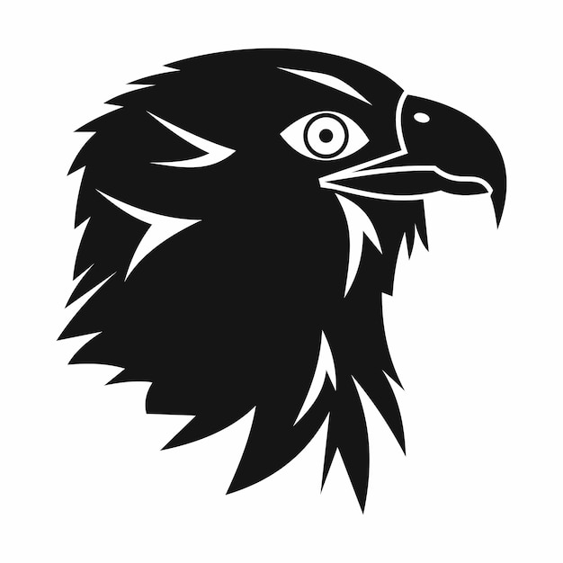 Eagle-pictogram in eenvoudige stijl geïsoleerd op een witte achtergrond