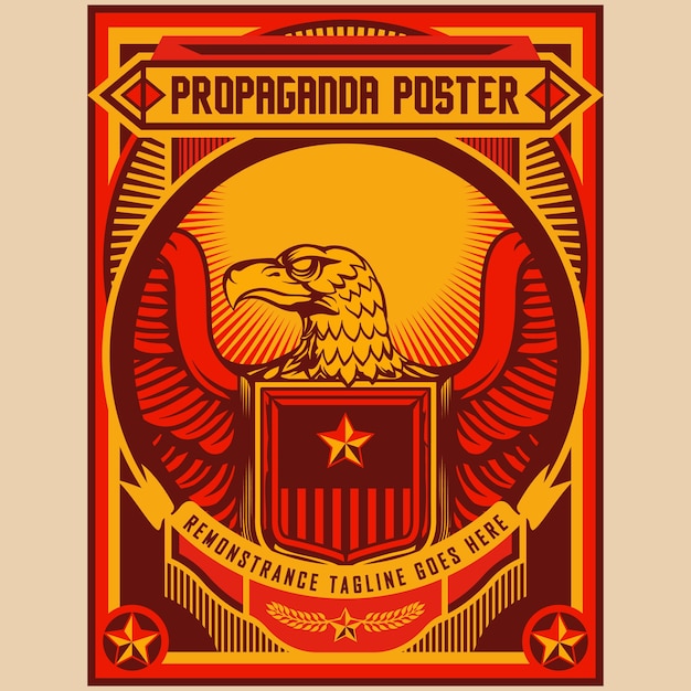 Vector eagle propaganda posters