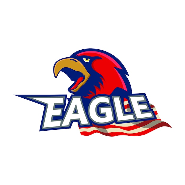Eagle rood mascotte logo voorbeeldelement