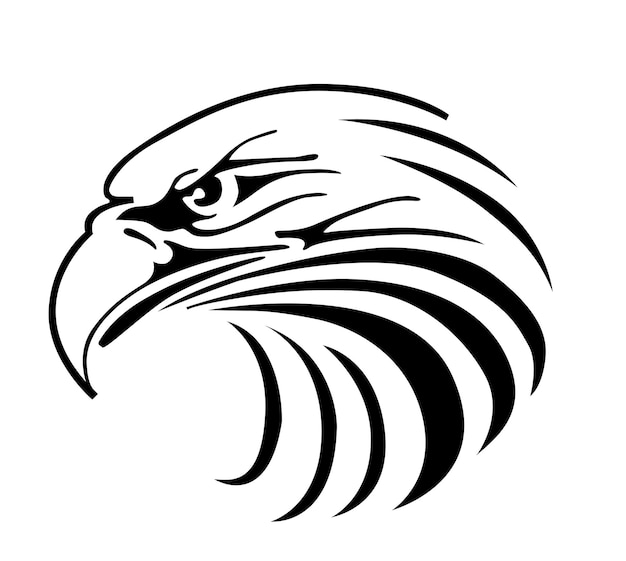 Eagle's Head-mascotte op een witte achtergrond