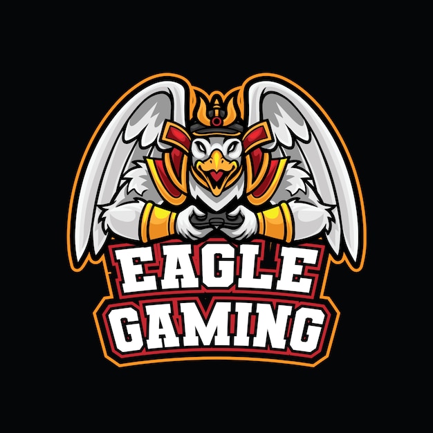 Шаблон логотипа eagle samurai esport