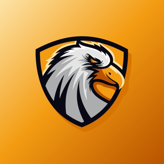 Вектор eagle shield e-sport logo