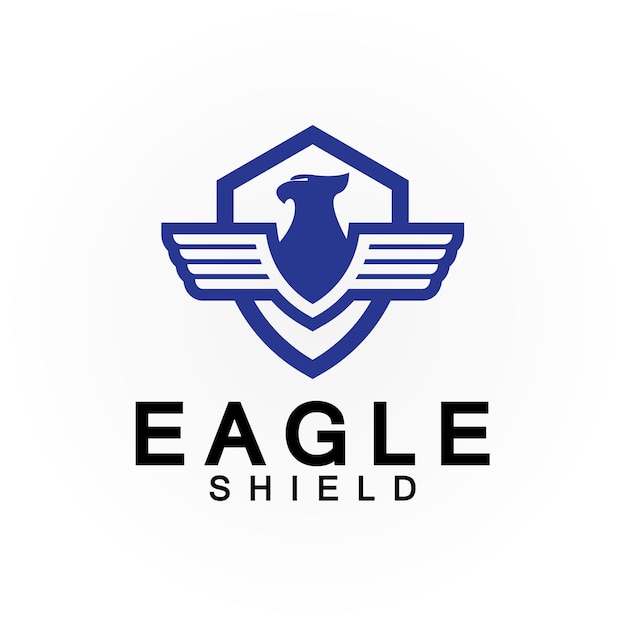 Vector eagle shield logo design hawk head vector emblem logo element bird falcon emblem vector icon