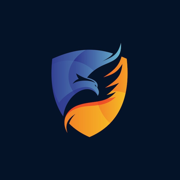 Aquila e scudo logo design