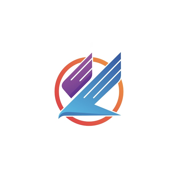 Eagle silhouette logo design vector