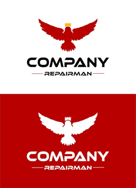 Eagle Silhouette Logo Design Vector