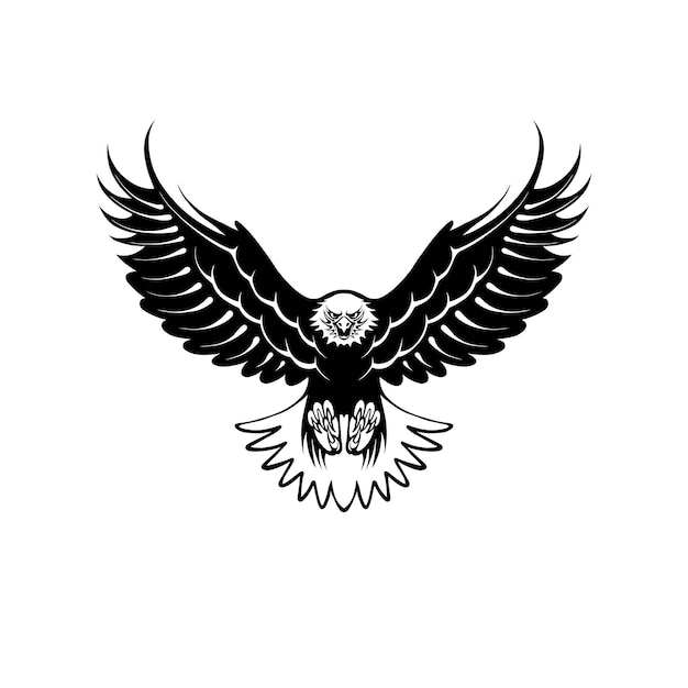 Eagle Silhouette Logo Vector Asset