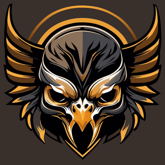 Eagle skull collection in flat design