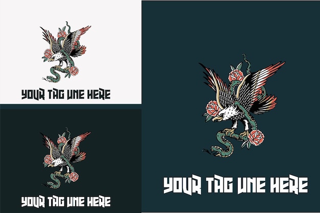 Eagle and snake artwork design