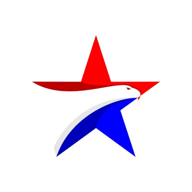 Vector eagle star logo