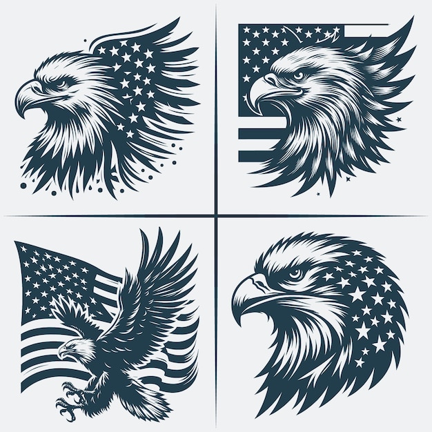 Eagle svg vector silhouette Bundle file flaying eagle