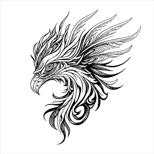 Vector eagle tribal tattoo design is a powerful and majestic symbol of strength courage and freedom