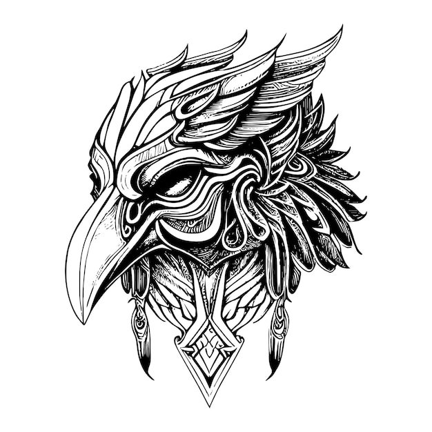 Vector eagle tribal tattoo design is a powerful and majestic symbol of strength courage and freedom