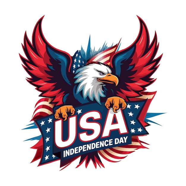 eagle for USA Independence Day vector tshirt design