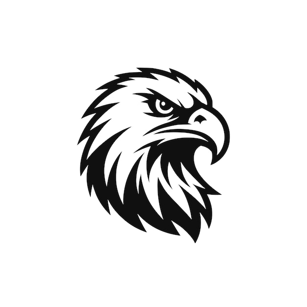 Premium Vector | Eagle vector black and white