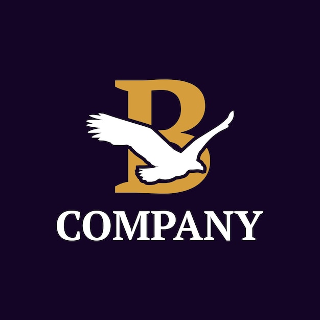 eagle vector logo and letter b