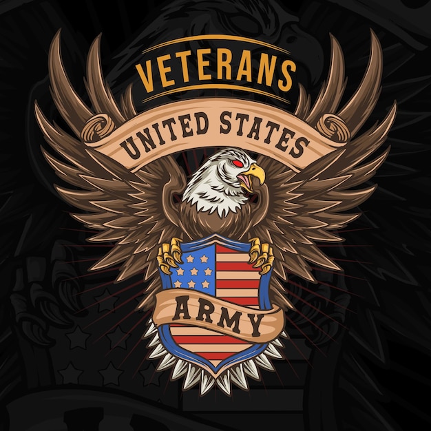 벡터 독수리 재향 군인의 날 미국 상징 아메리카