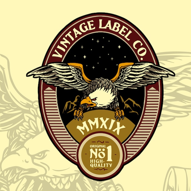 Eagle vintage badge design