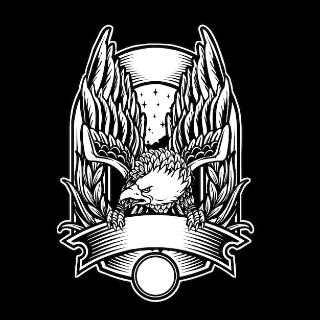 Eagle vintage badge design
