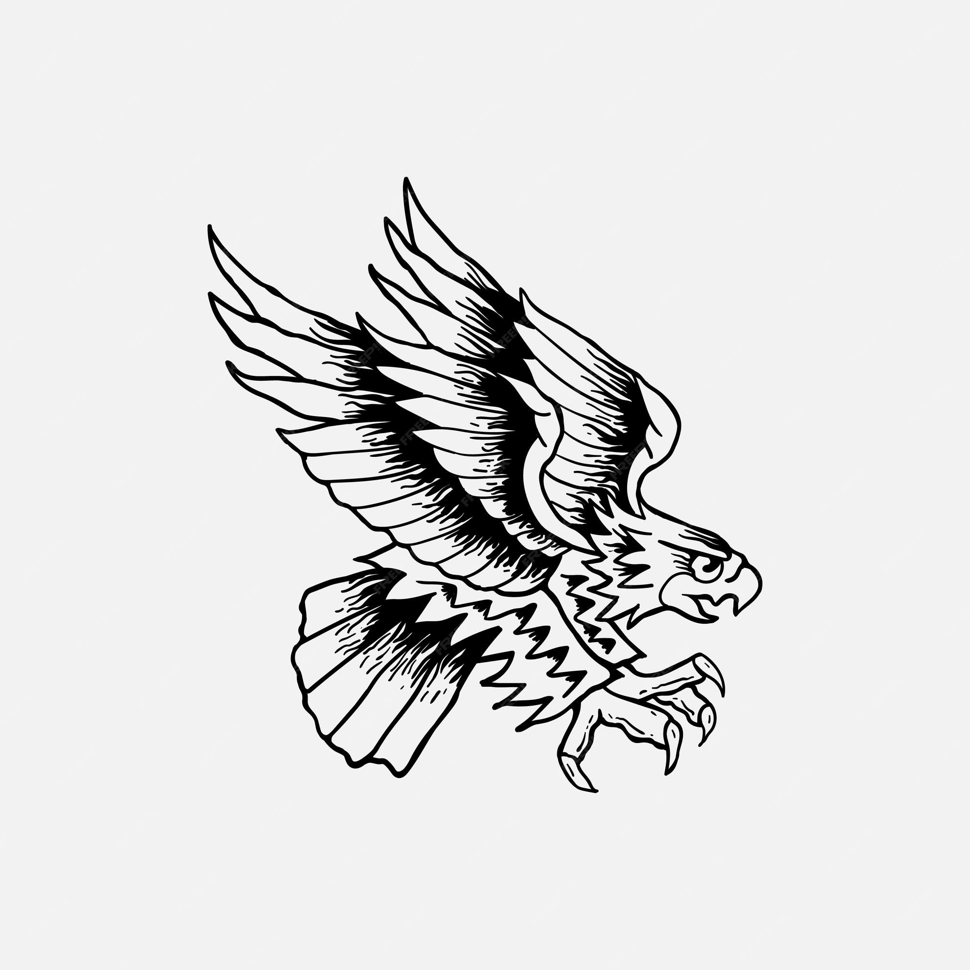 traditional eagle outline