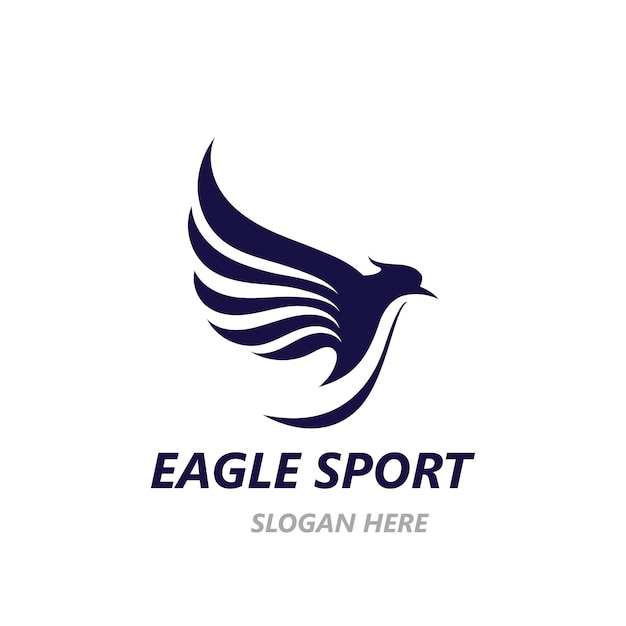 Eagle vleugel logo ontwerp vector afbeelding sjabloon