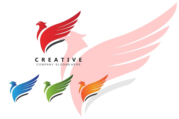 Eagle wing logo design flying bird animal illustration company
brand