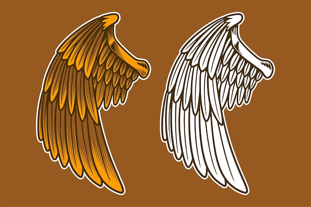 鷲の翼のベクトル図