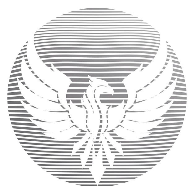 Eagle wings illustration logo