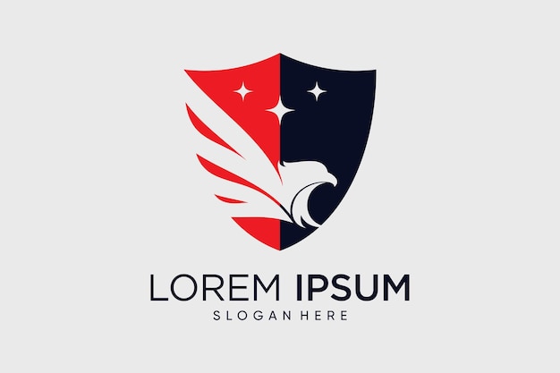 eagle and wings logo design vector template illustration with creative idea
