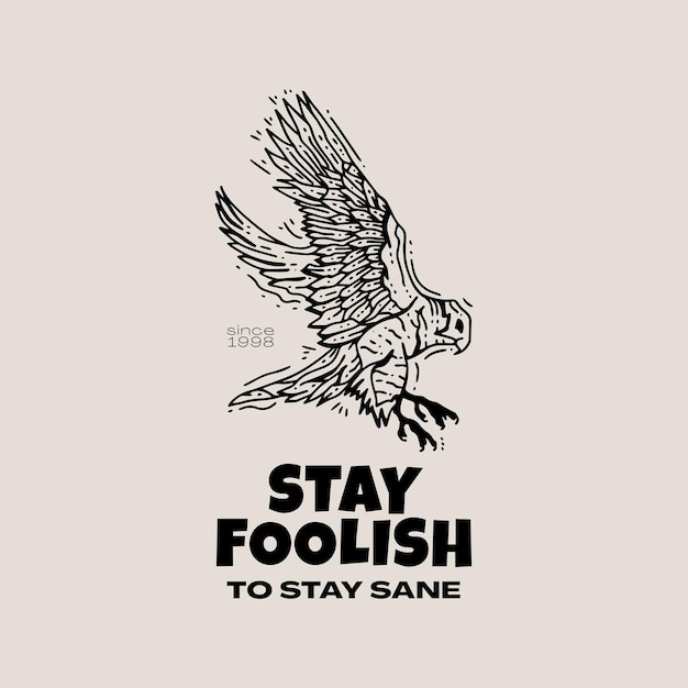 eagle with quote t-shirt design vector