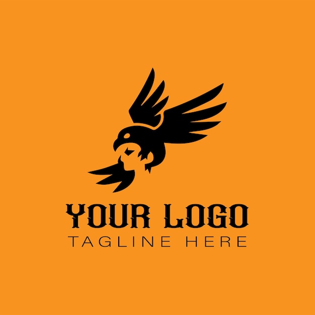 eagle or woman logo design eagle logo design template