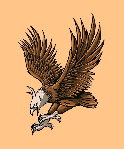 벡터 eagleflyingsimplelogovector