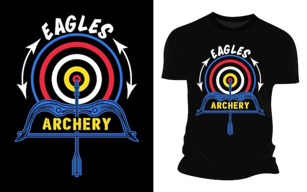 Eagles Archery Vector Graphic T shirt Design