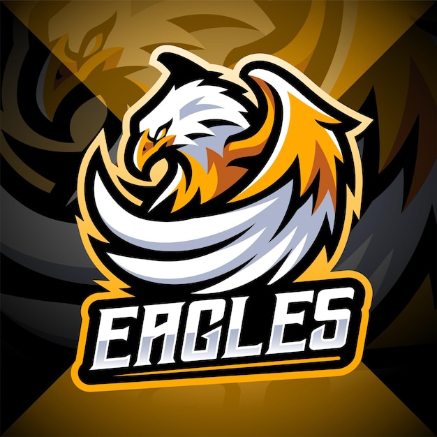 Eagles esport mascotte logo ontwerp