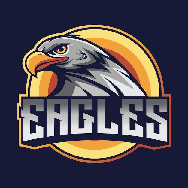 Eagles mascot logo good use for symbol identity emblem badge and more