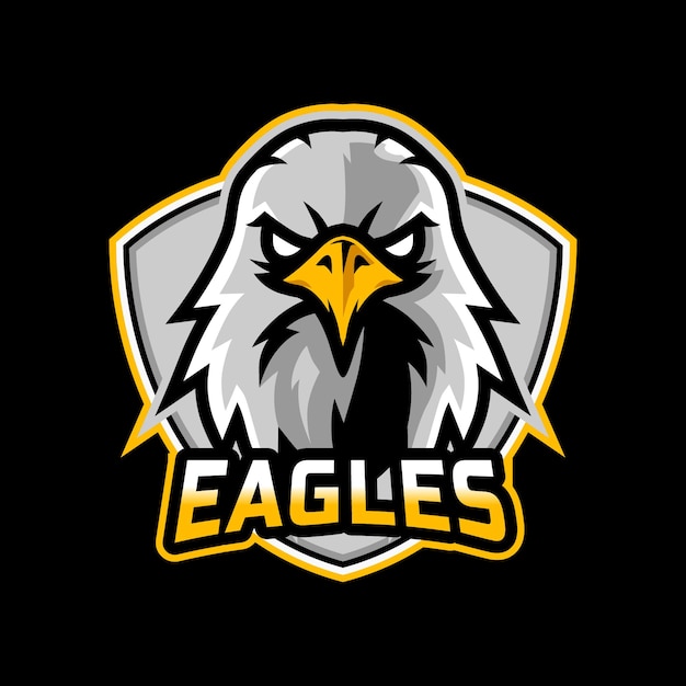 Eagles mascotte esport logo ontwerp