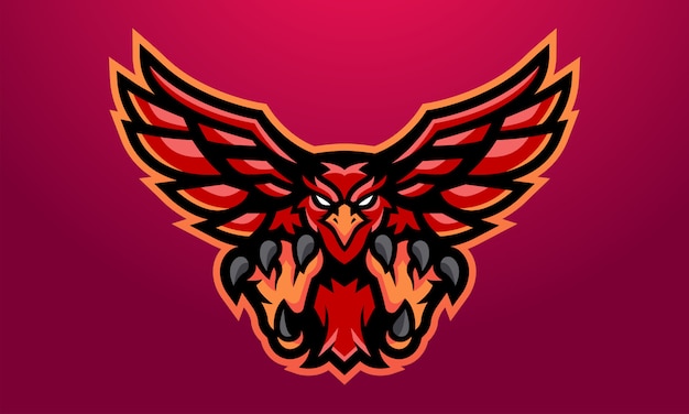 Vector eagles red esports mascot