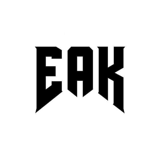 Дизайн логотипа букв EAK для технологической компании EAK дизайн логотипа черно-белая комбинация цветов EAK логотип EAK вектор EAK дизайн EAK икона EAK алфавит EAK типография дизайн логотип