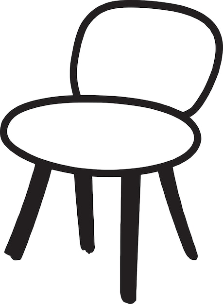 Vector eames style dining chair icon