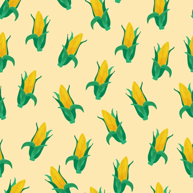 Ear of corn. Seamless pattern. Vector illustration
