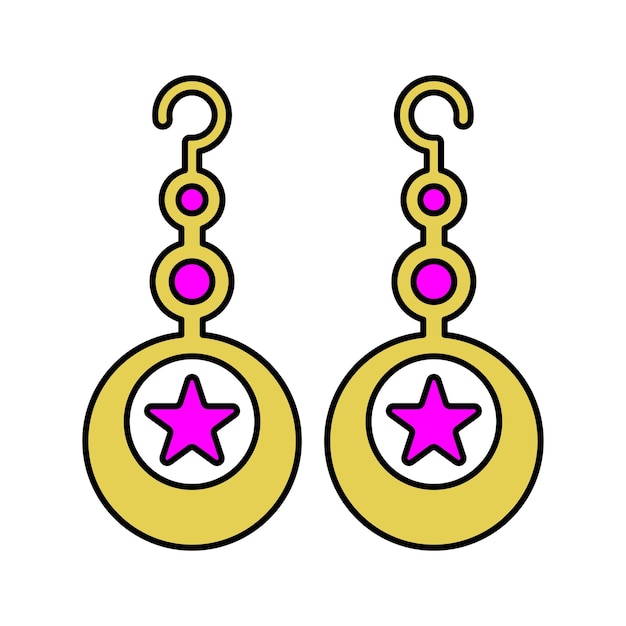 Vector ear fashion jewellery icon