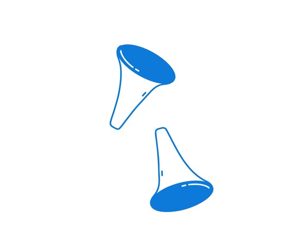 Ear funnels doodle style vector illustration