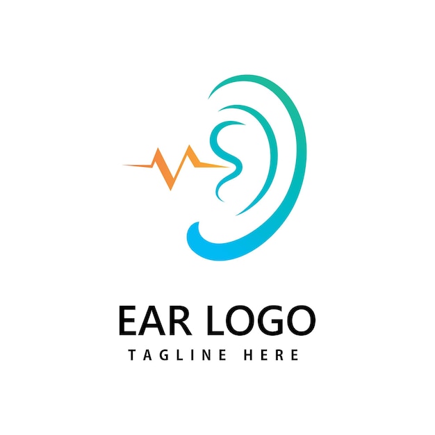 Vector ear,hearing logo icon vector design