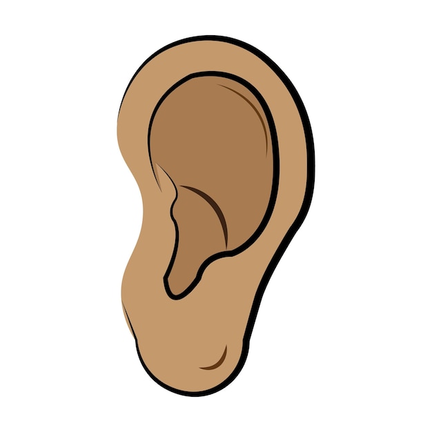 Шаблон векторного логотипа уха