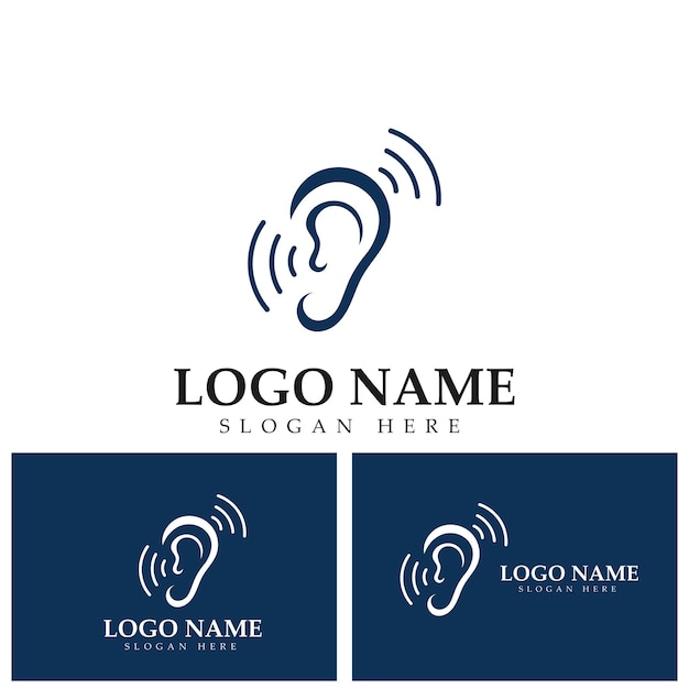 Ear Logo Template vector icon